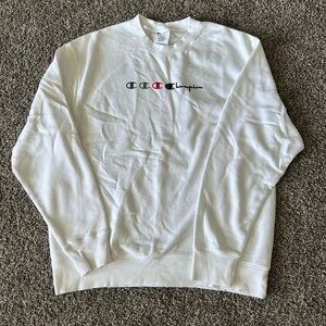 Champion White Crewneck